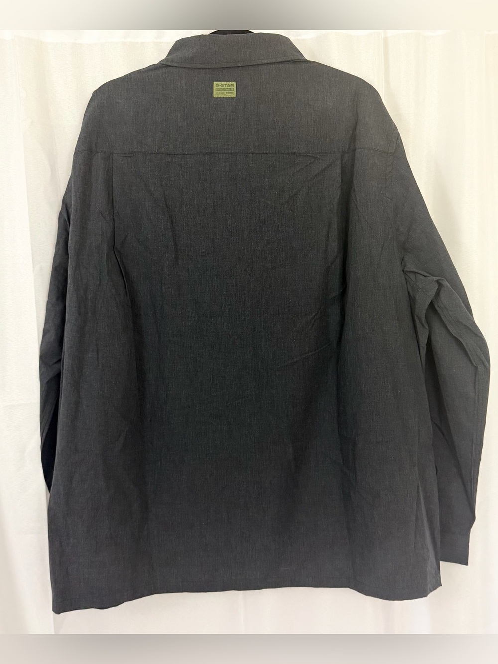 G-Star Men’s Dark Heather Black Relaxed Fit Straight Hem Utility Shirt XXL NWT - Picture 6 of 9